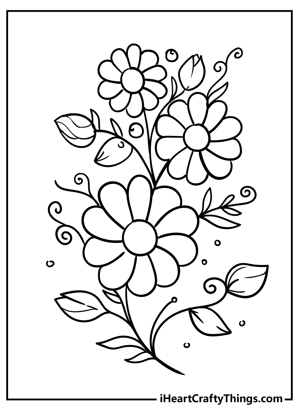 All New Flower Coloring Pages 2024 (100% Free Printables) regarding Free Printable Flowers