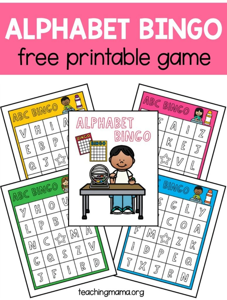 Alphabet Bingo Game - Teaching Mama pertaining to Free Printable Alphabet Bingo Cards