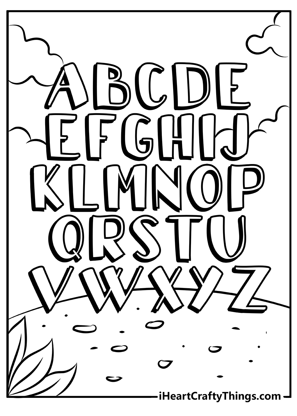 Alphabet Coloring Pages (100% Free Printables) for Free Printable Preschool Alphabet Coloring Pages