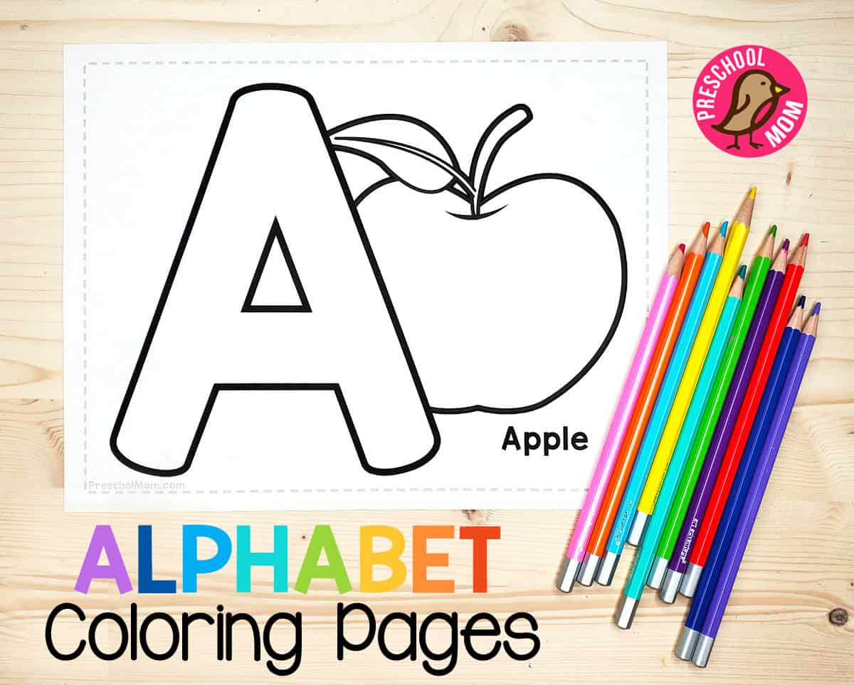 Alphabet Coloring Pages - Preschool Mom throughout Free Printable Alphabet Letters Coloring Pages