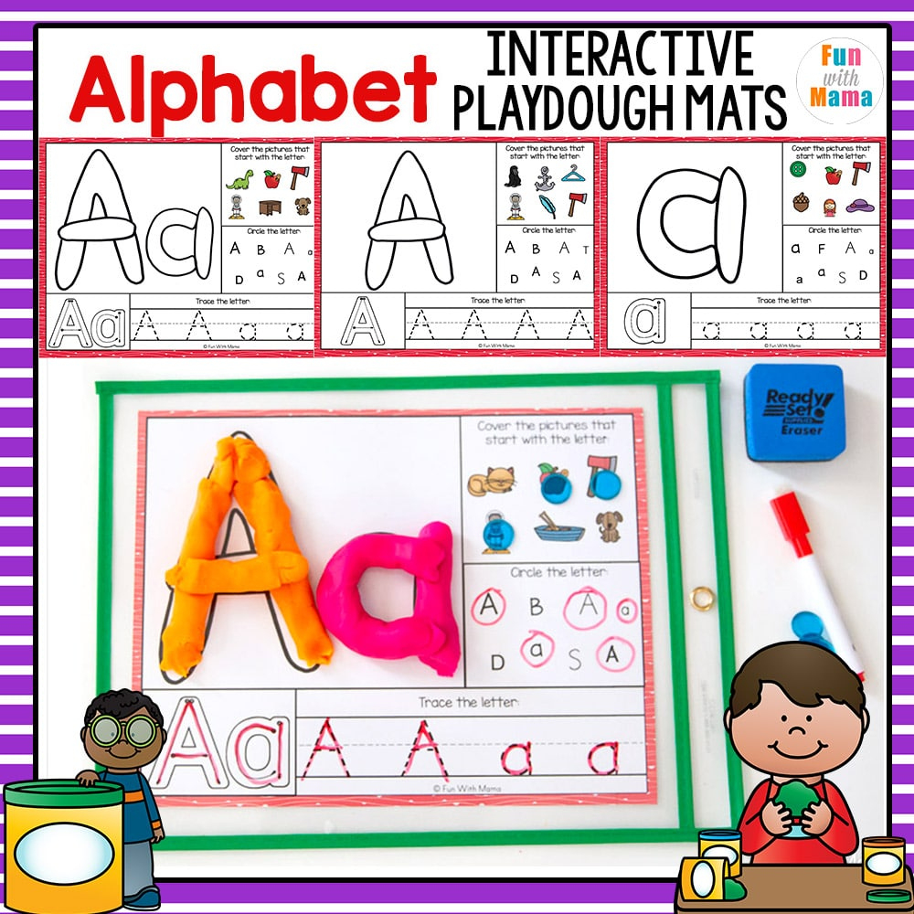 Alphabet Playdough Mats - Interactive - Fun With Mama within Alphabet Playdough Mats Free Printable