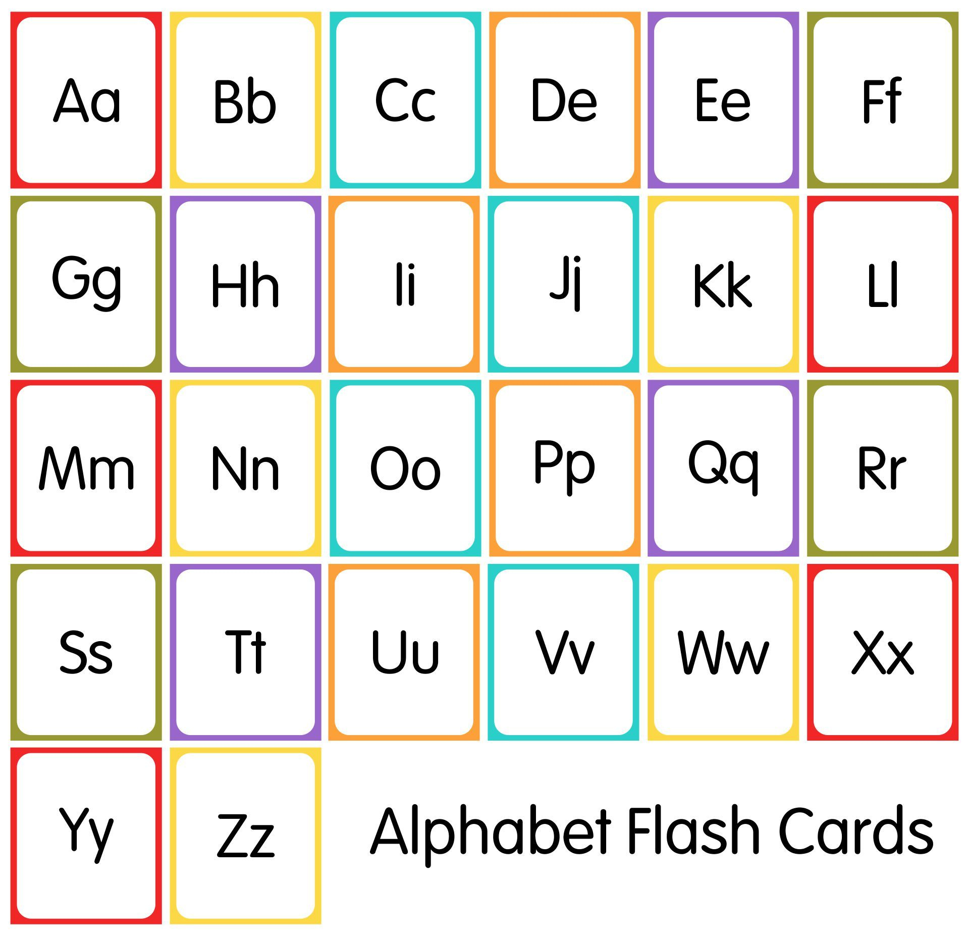 Alphabet Upper And Lower Case Letters Flash Cards | Alphabet within Free Printable Alphabet Letters Upper And Lower Case