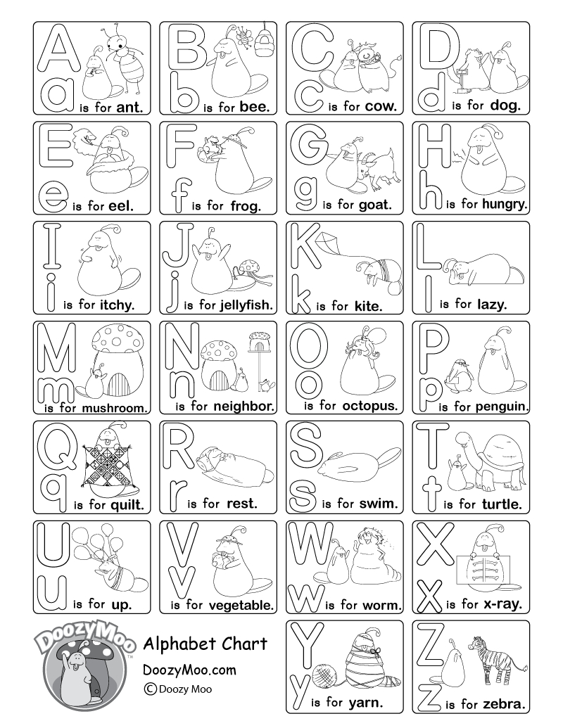 Alphabet Worksheets (Free Printables) - Doozy Moo inside Free Printable Alphabet Worksheets
