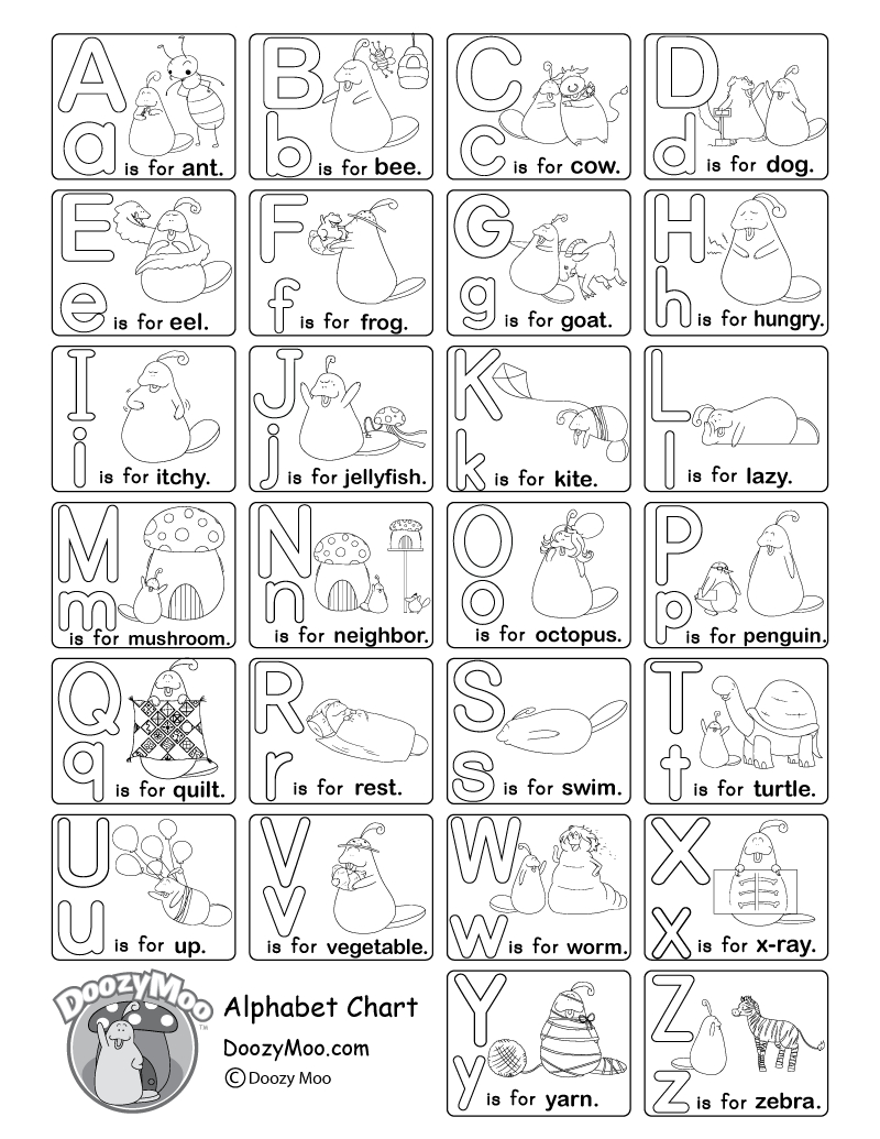 Alphabet Worksheets (Free Printables) - Doozy Moo with regard to Free Printable Letter Worksheets