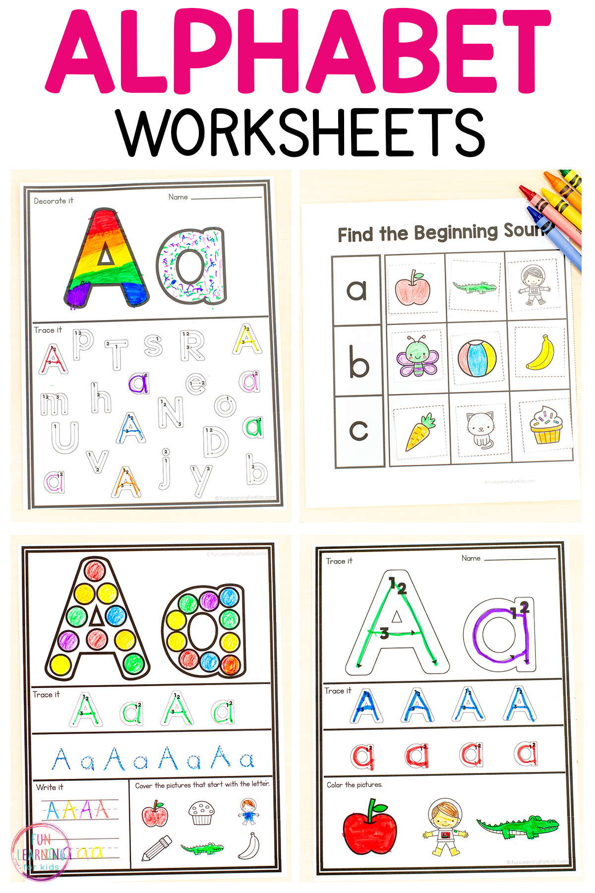 Alphabet Worksheets inside Free Printable Alphabet Worksheets For Kindergarten