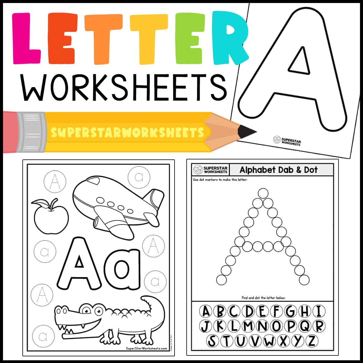 Alphabet Worksheets - Superstar Worksheets inside Free Printable Alphabet Worksheets