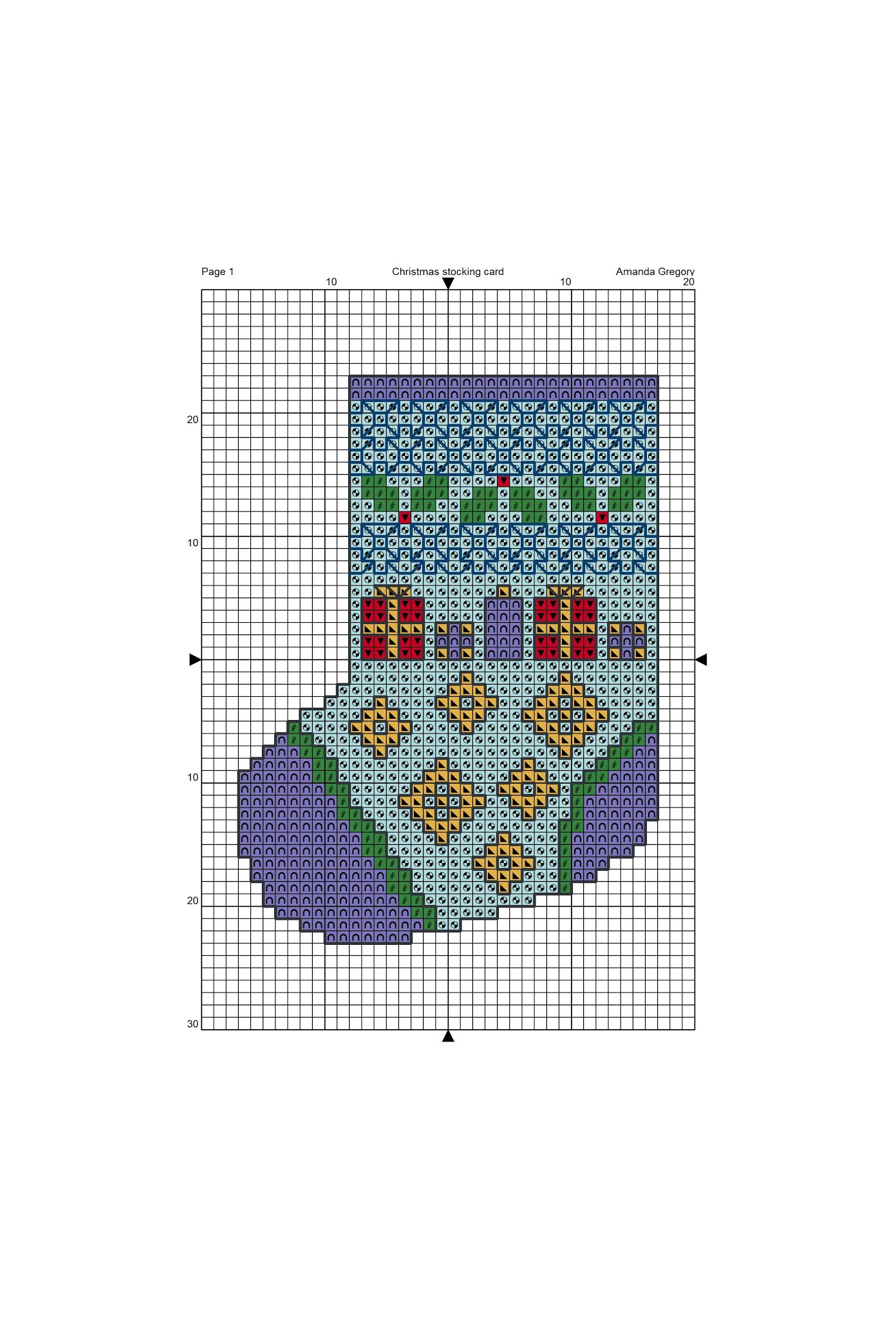 Amanda Gregory Cross-Stitch Design: Free Christmas Stocking Card pertaining to Free Printable Cross Stitch Christmas Stocking Patterns