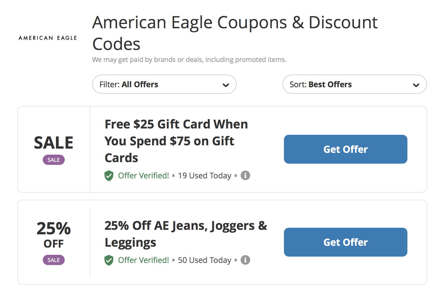 Amazing American Eagle Coupons On Slickdeals - Budget Savvy Diva for Free Printable American Eagle Coupons