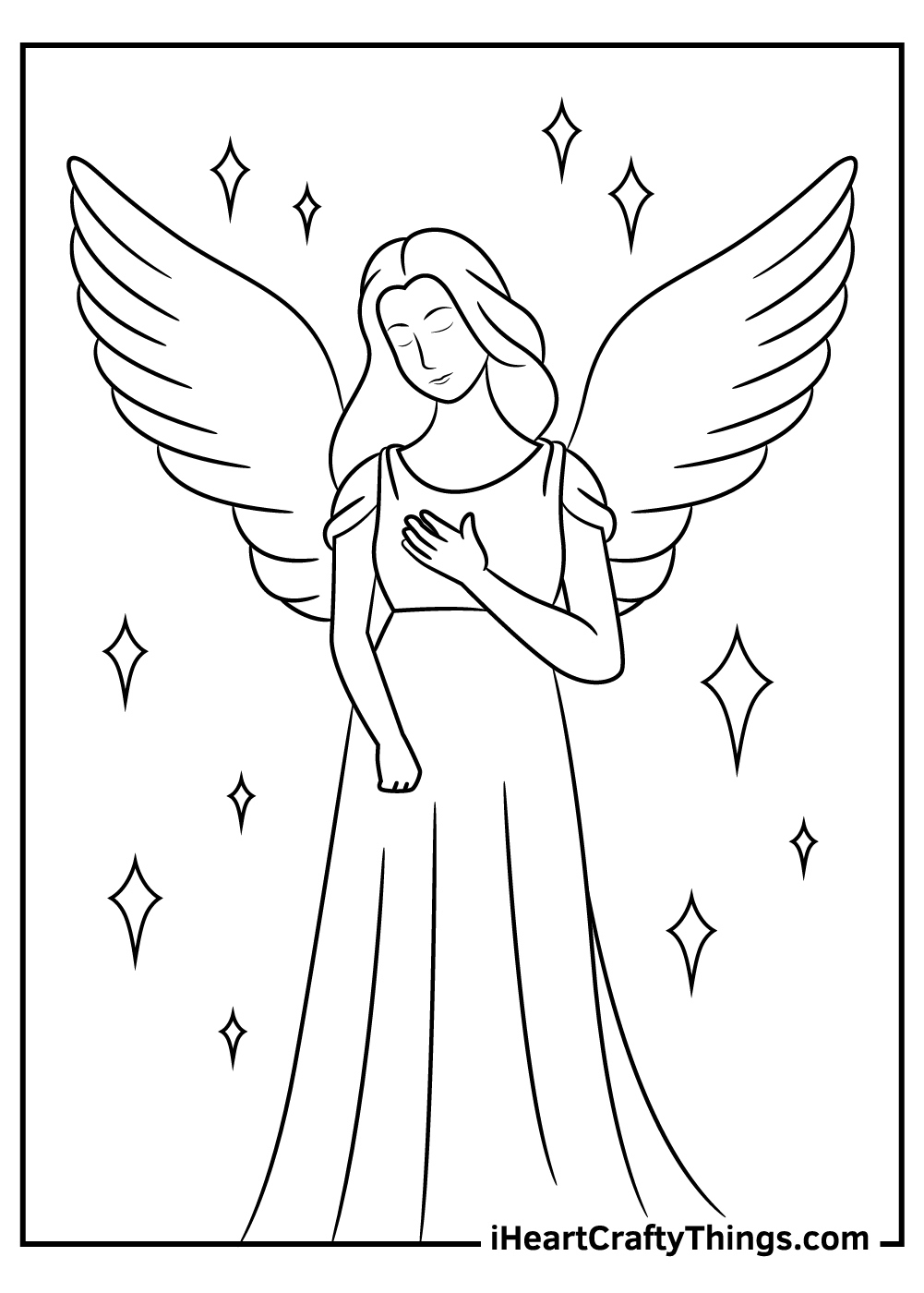 Angels Coloring Pages (Updated 2024) pertaining to Free Printable Angels