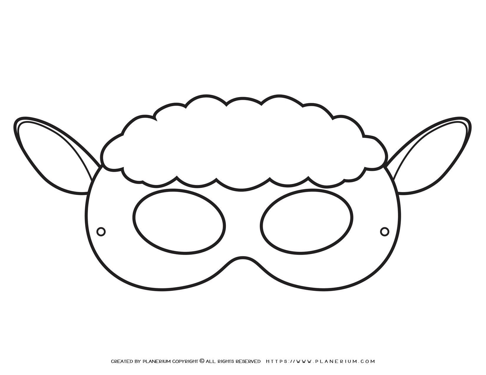 Animal Masks - Sheep Eye Mask | Planerium for Free Printable Sheep Mask