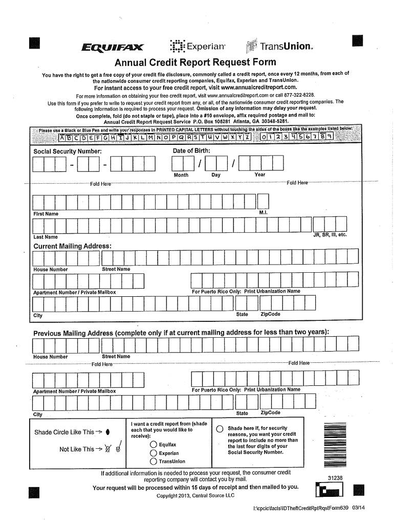 Annual Credit Report: Fill Out &amp;amp; Sign Online | Dochub throughout Free Credit Report Printable Form
