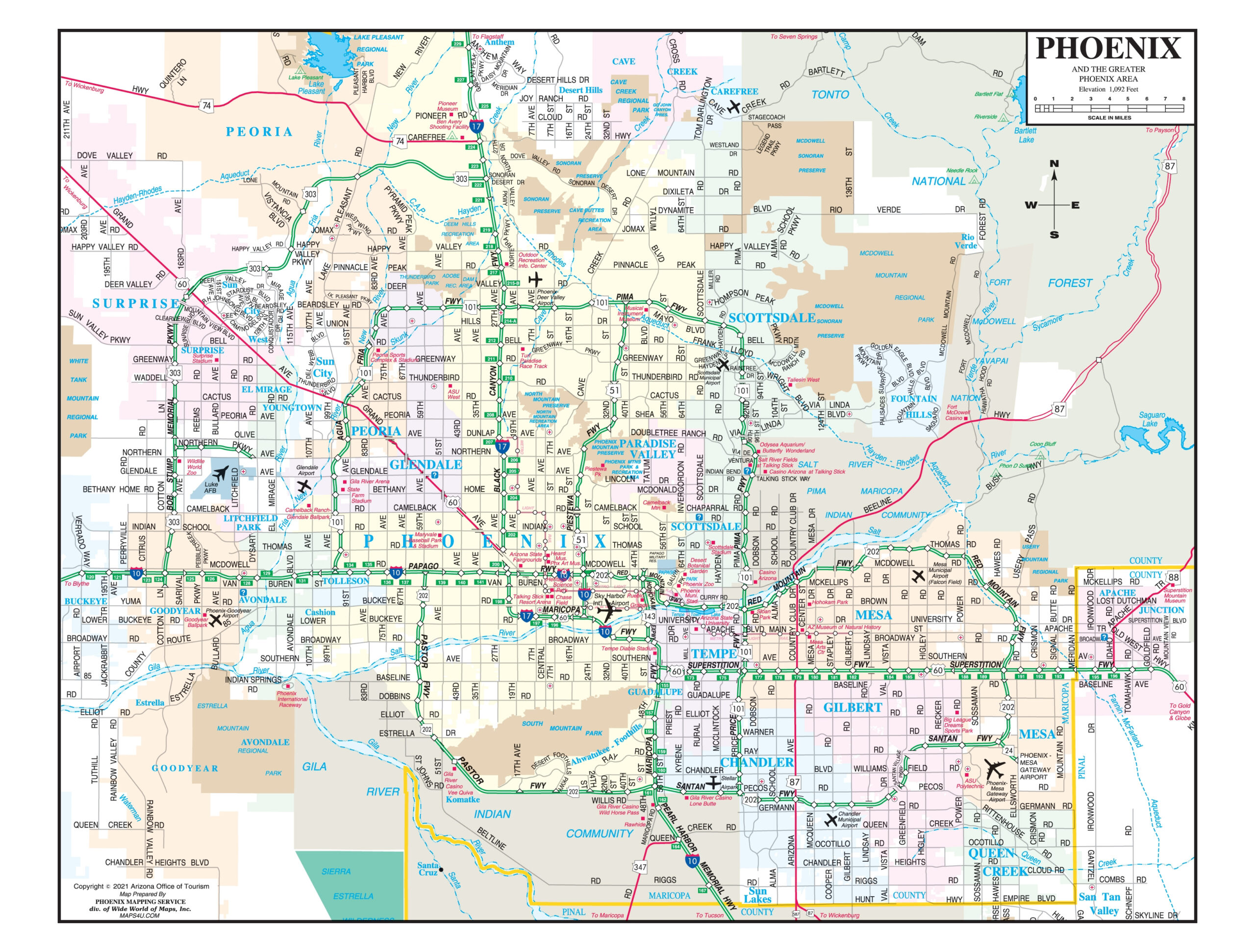 Arizona Maps | Visit Arizona with Free Printable Map Of Arizona