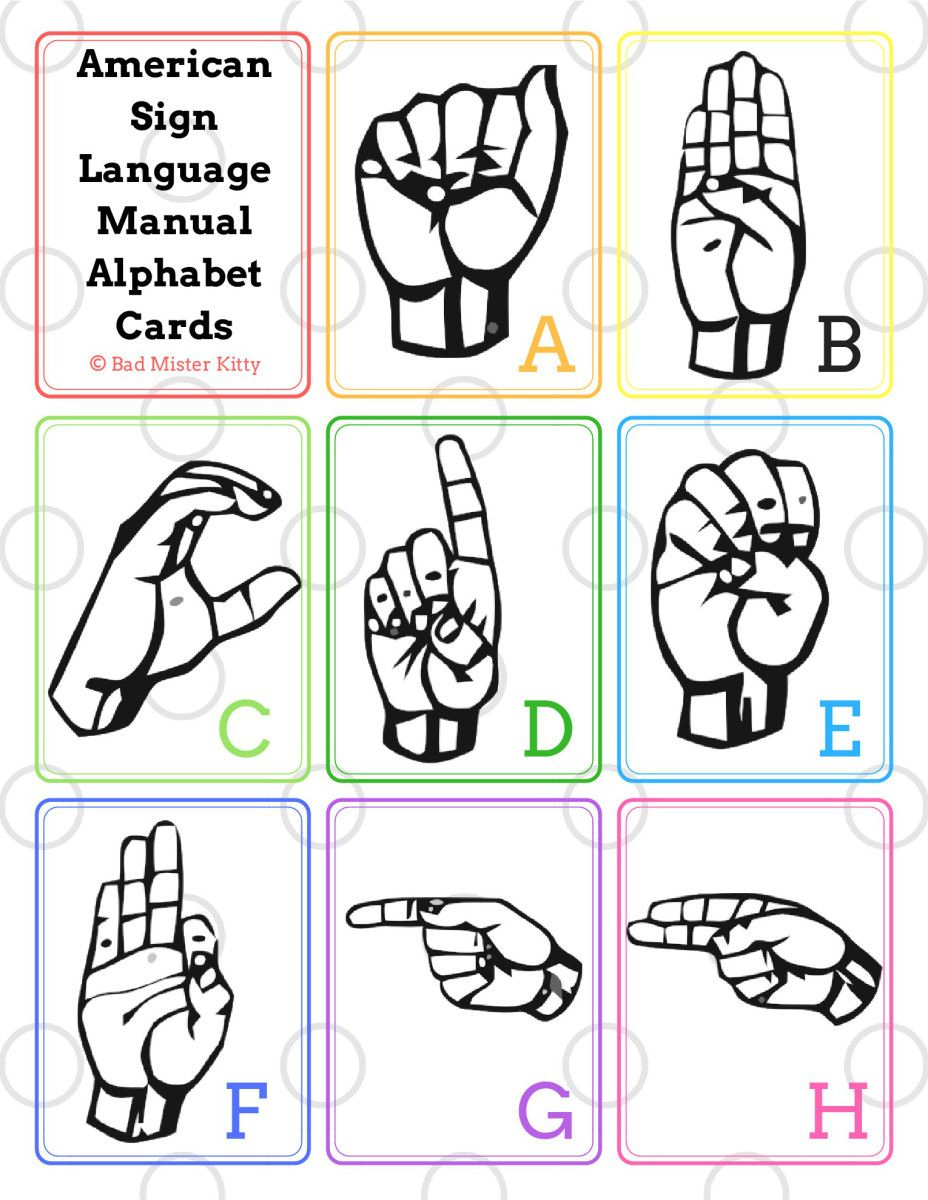 Asl Manual Alphabet Printable Flashcards | Printable Flash Cards regarding Sign Language Flash Cards Free Printable