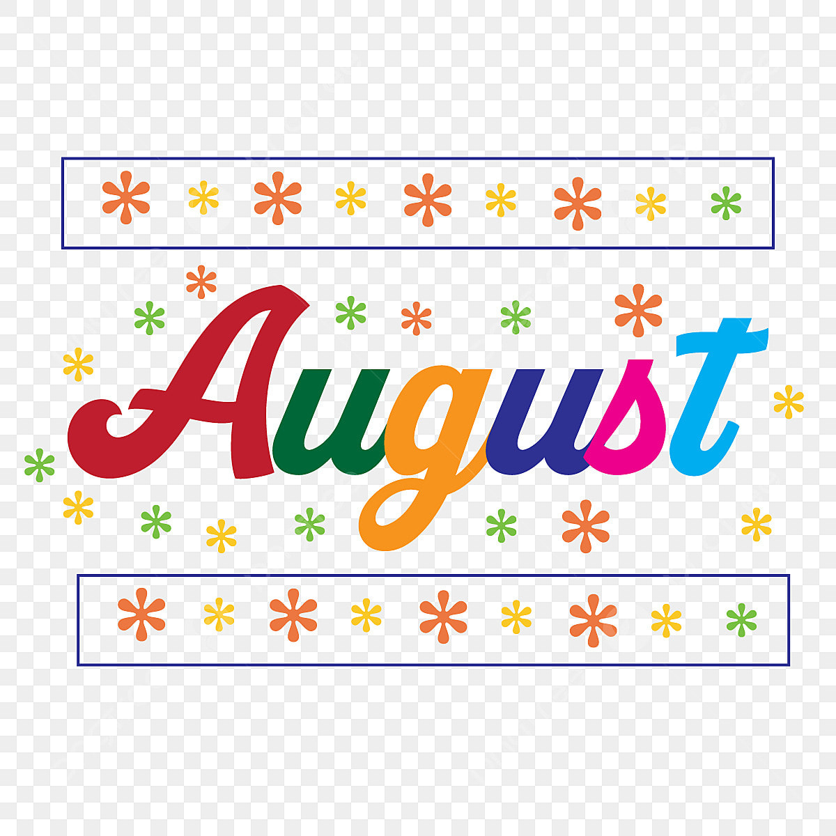 August Month Png Transparent Images Free Download | Vector Files intended for Free Printable Clipart for August