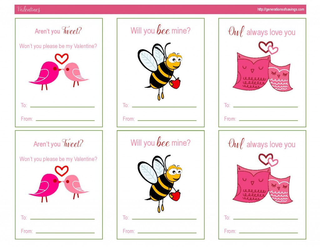 Awesome Free Printable Valentines Day Cards - Kat Balog regarding Free Printable Valentines Day Cards