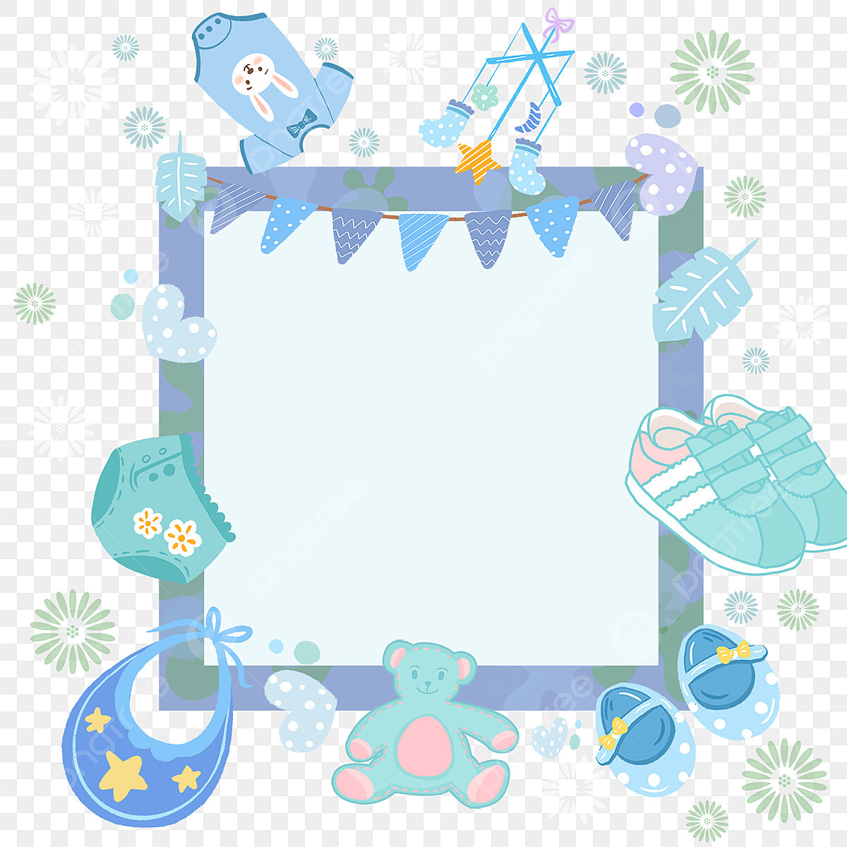 Baby Boy Border Png Transparent Images Free Download | Vector for Free Printable Baby Borders For Paper