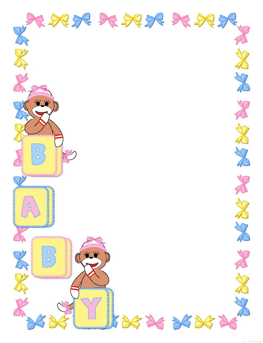 Baby Clipart Girl | Template Pages, New Born, Baby Shower, Sock with Free Printable Baby Borders For Paper