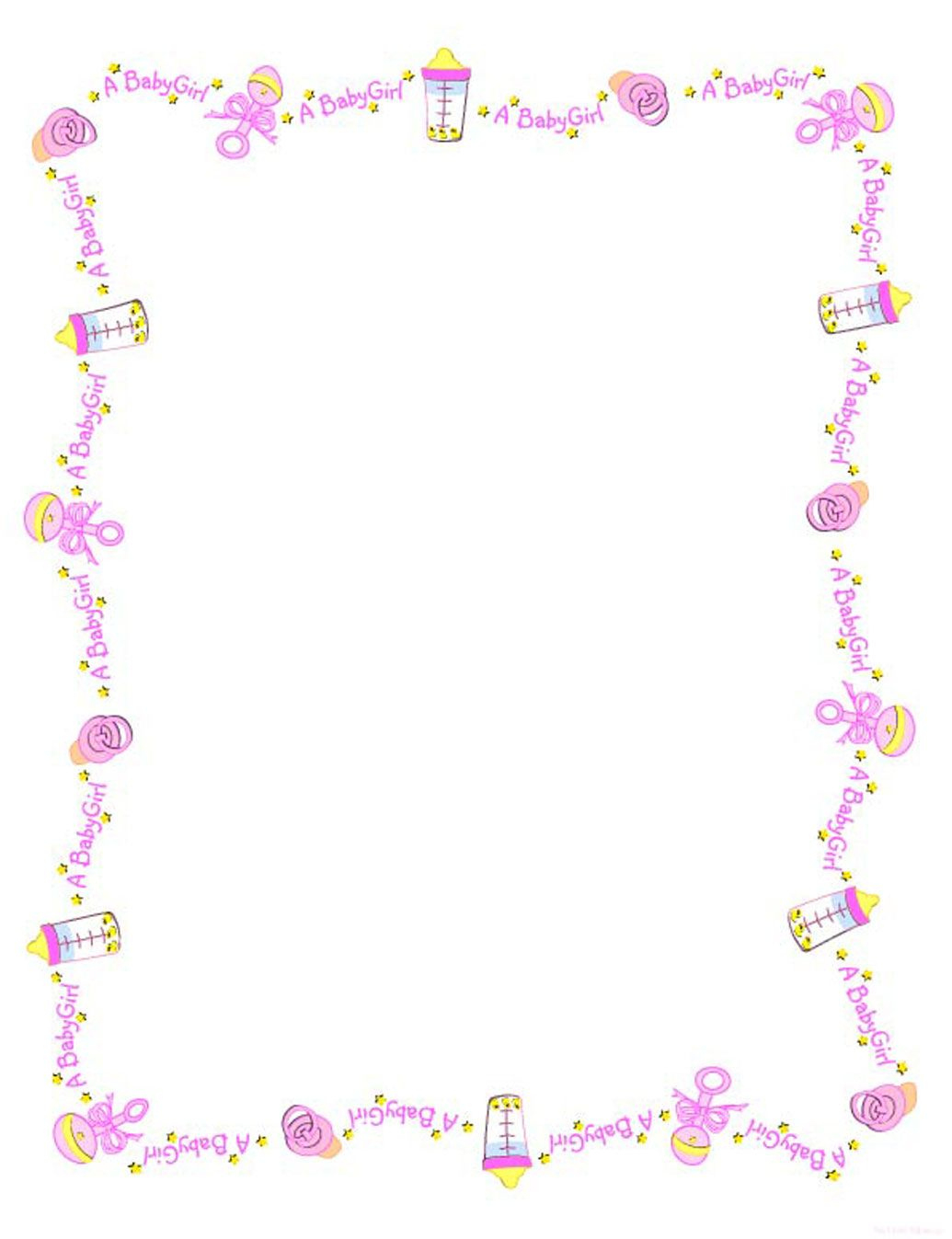 Baby Girl Borders Clipart | Baby Girl Border, Welcome Baby Girls intended for Free Printable Baby Borders For Paper