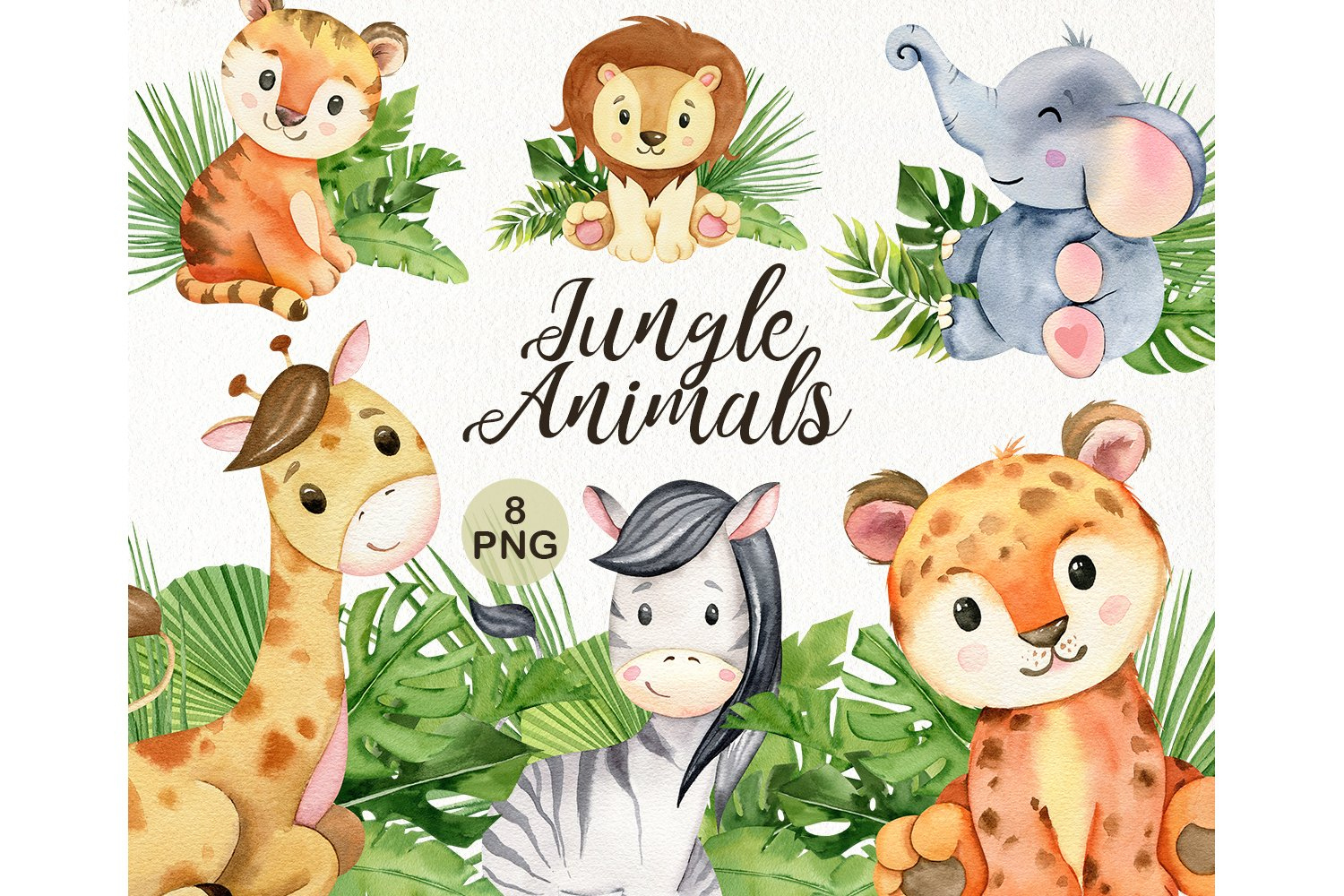 Baby Safari Animals Clipart Cute Zoo Animals Clipart within Free Printable Baby Jungle Animal Clipart