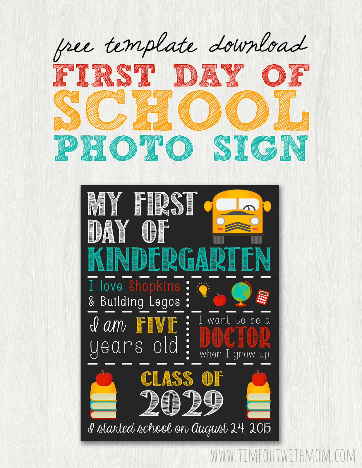 Back To School Sign Template And Tutorial regarding Free Printable Back To School Signs