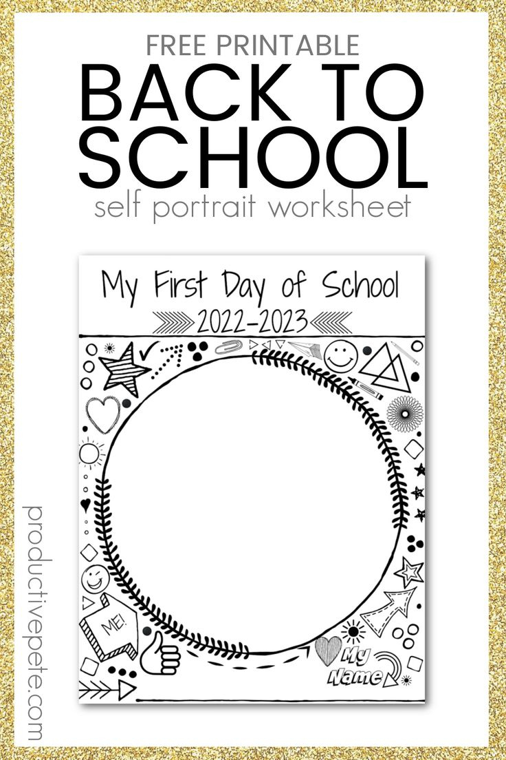 Back To School Worksheet For The First Day Of School 2024-2025 throughout Free First Day Of School Printables 2025
