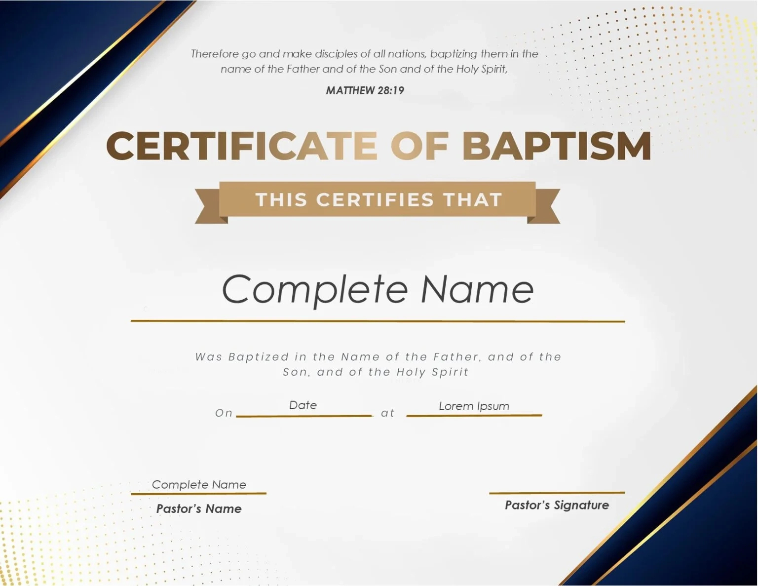 Baptismal Certificate: Free Baptism Certificate Templates! within Free Online Printable Baptism Certificates