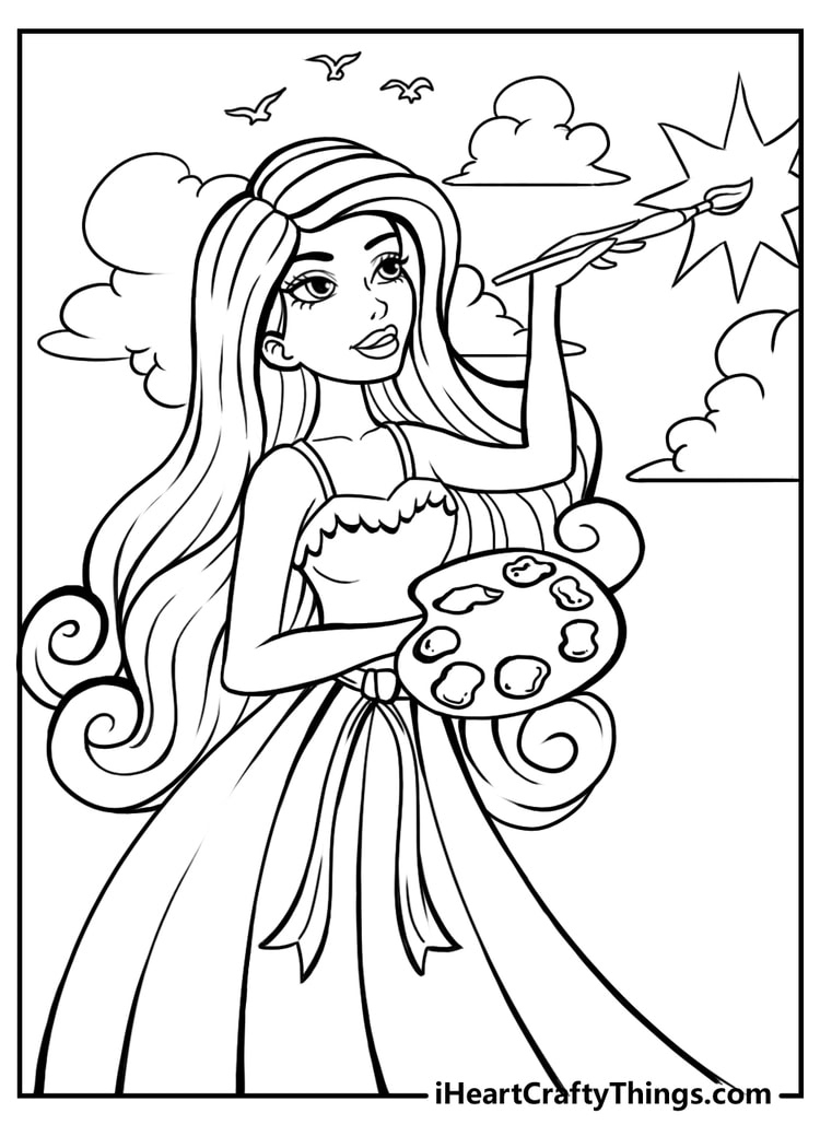 Barbie Coloring Pages (100% Free Printables) regarding Free Printable Barbie Coloring Pages