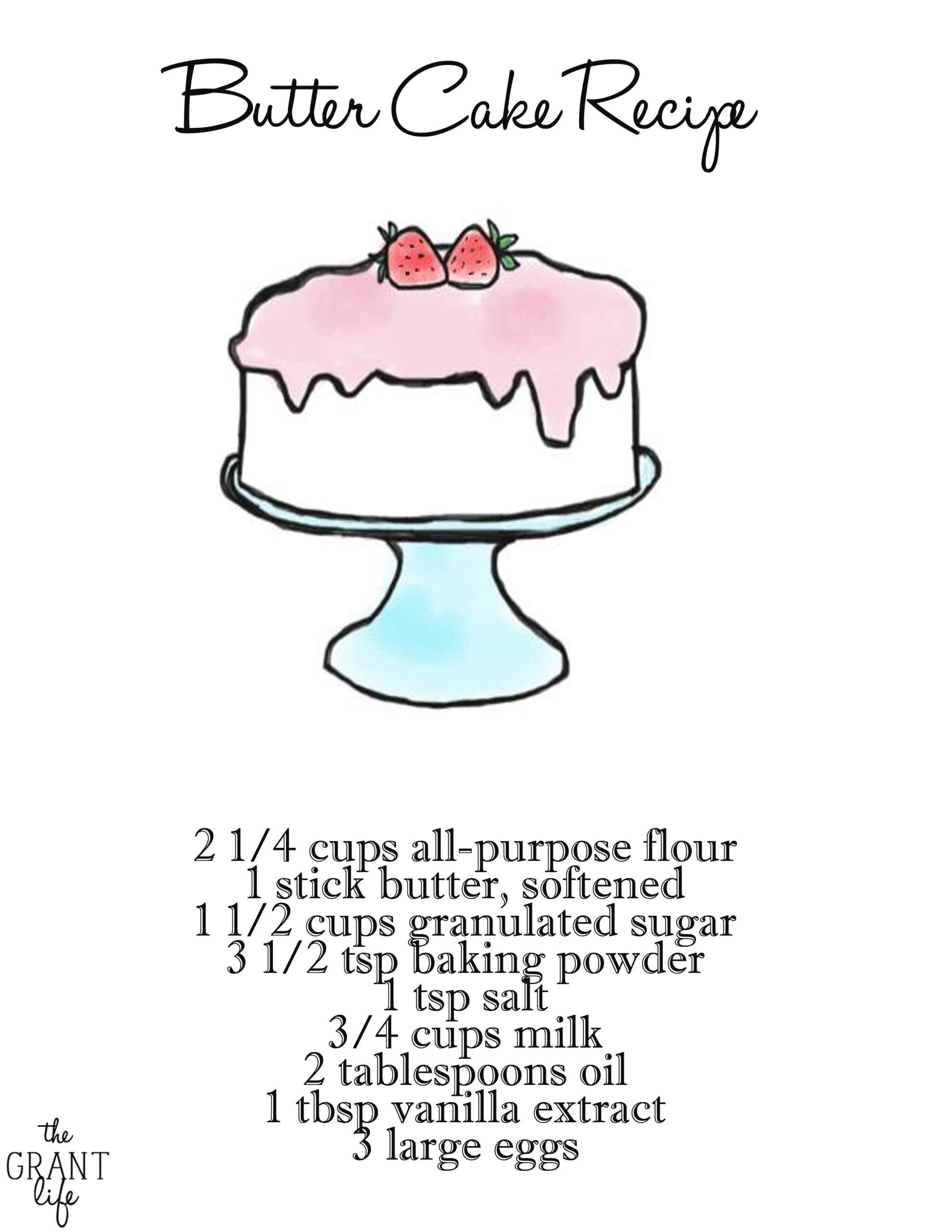 Basic Cake Recipe With Printable - Mom Makes Dinner pertaining to Free Printable Dessert Recipes