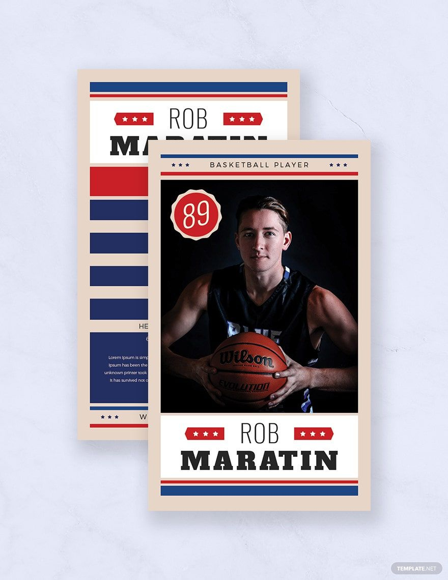Basketball Trading Card Template In Illustrator, Publisher, Pages intended for Free Printable Basketball Cards