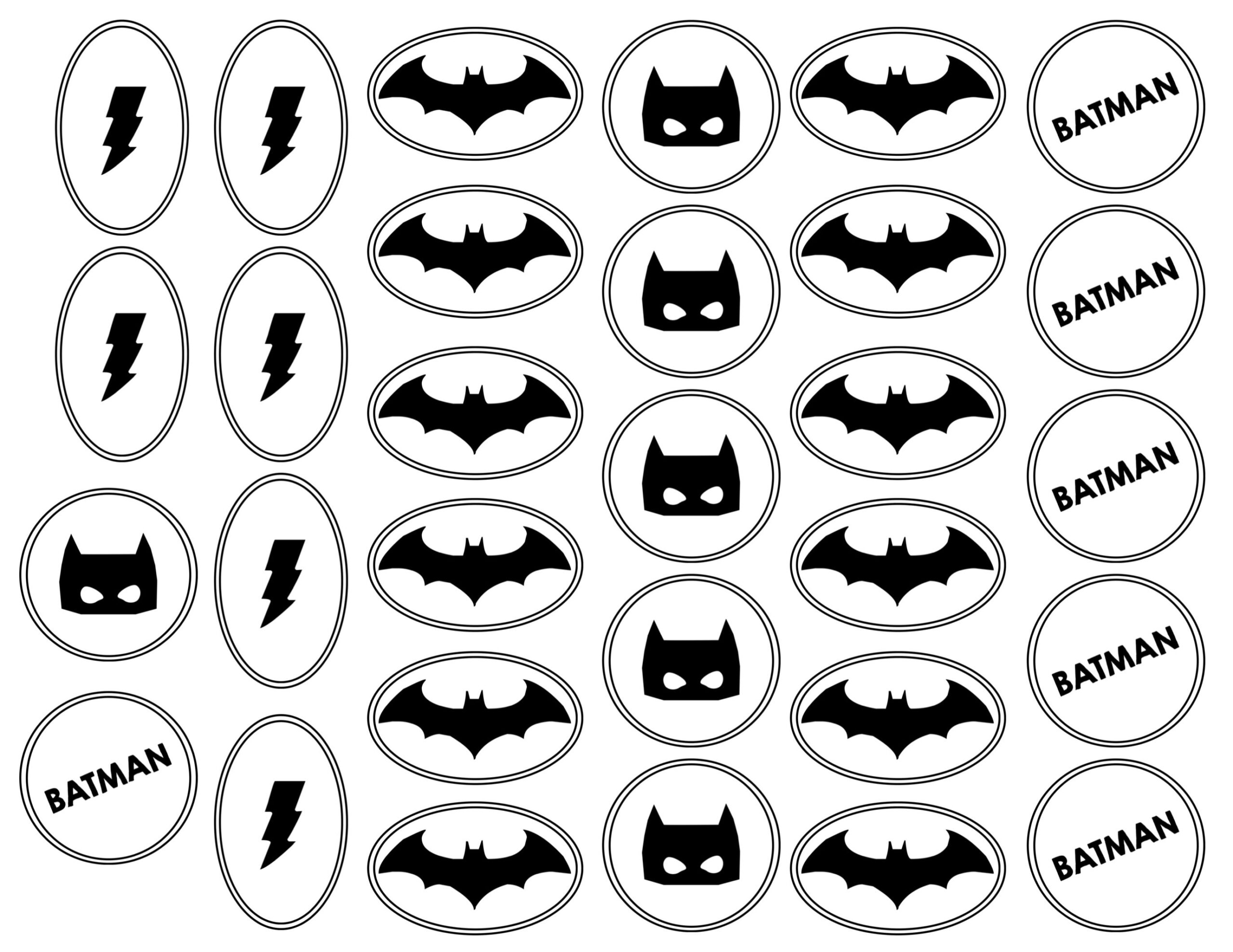 Batman Cupcake Topper Printables - Paper Trail Design | Batman with Batman Cupcake Toppers Free Printable