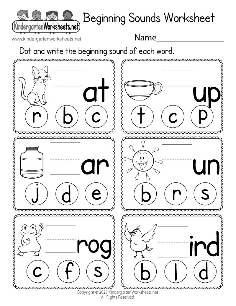 Beginning Sounds Worksheet - Free Printable, Digital, &amp;amp; Pdf inside Free Printable Phonics Worksheets