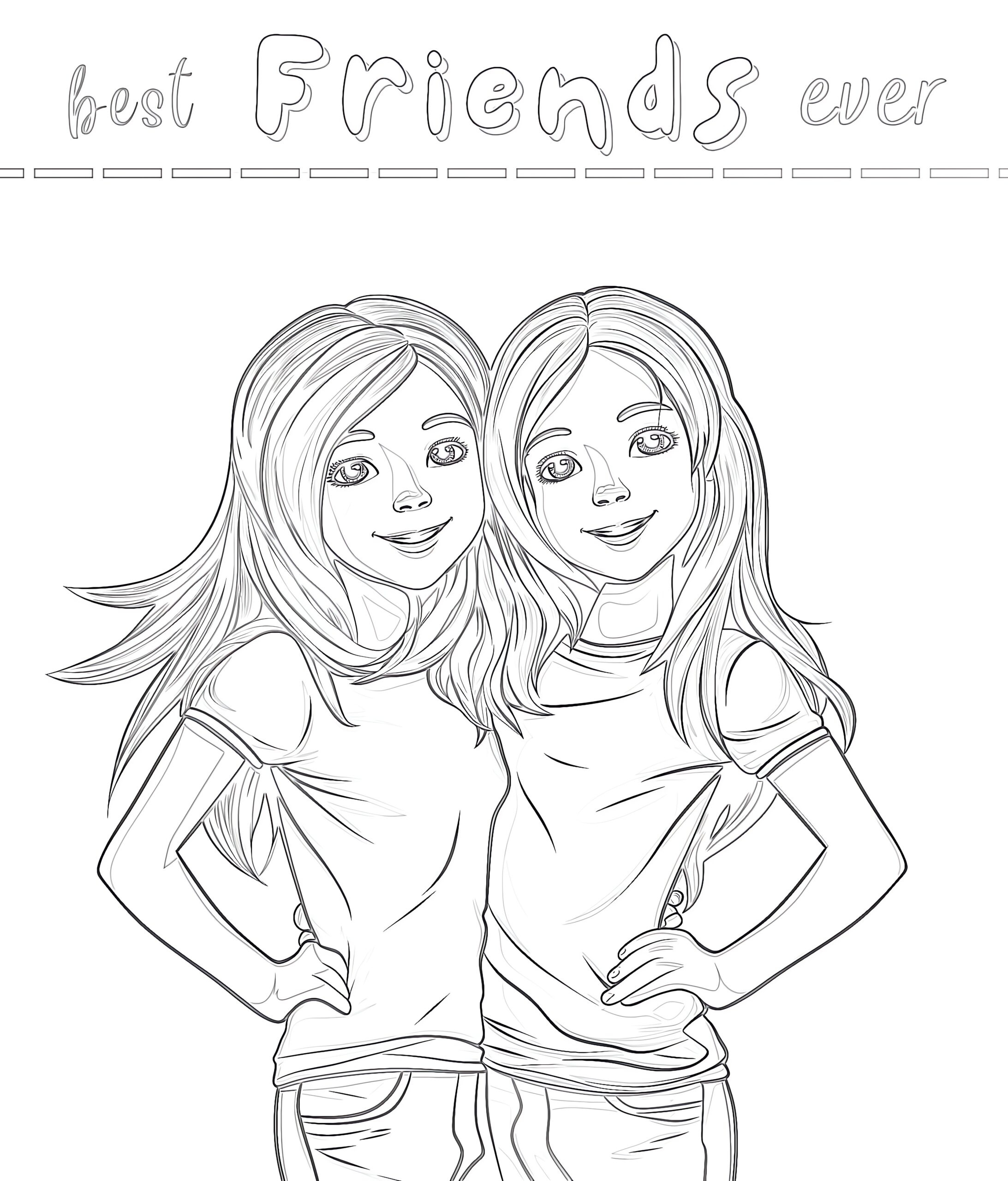 Best Friends Coloring Page | Coloring Pages Mimi Panda with regard to Free Printable Bff Coloring Pages