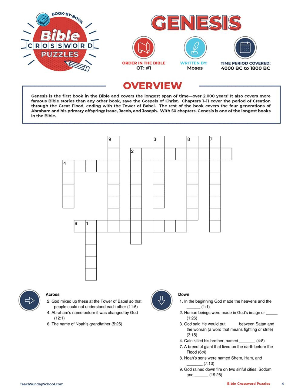 Bible Crossword Puzzles — Teach Sunday School | Bible Crossword intended for Free Printable Sunday School Crossword Puzzles