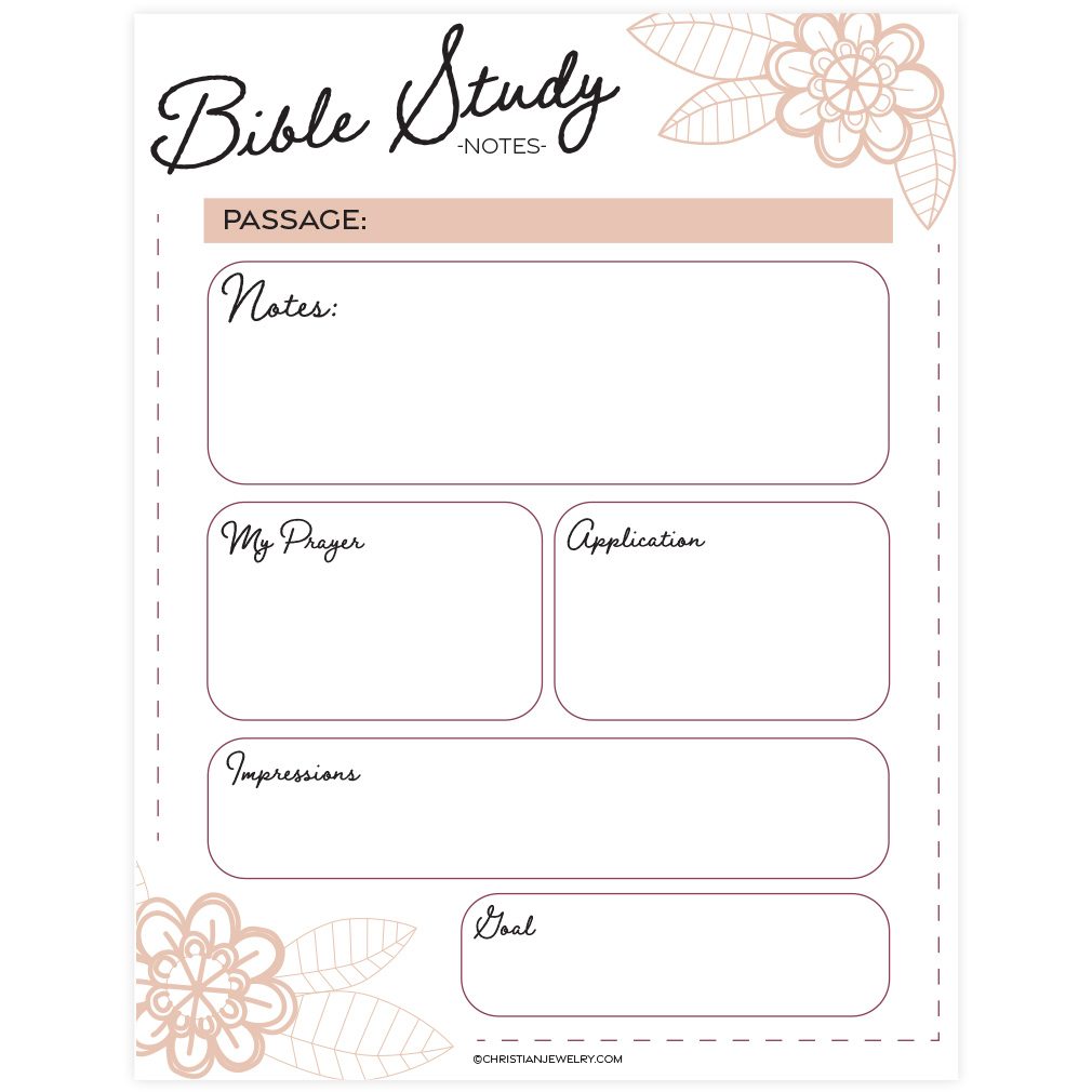 Bible Study Page - Flowers | Free Christian Printables for Free Printable Bible Studies For Women