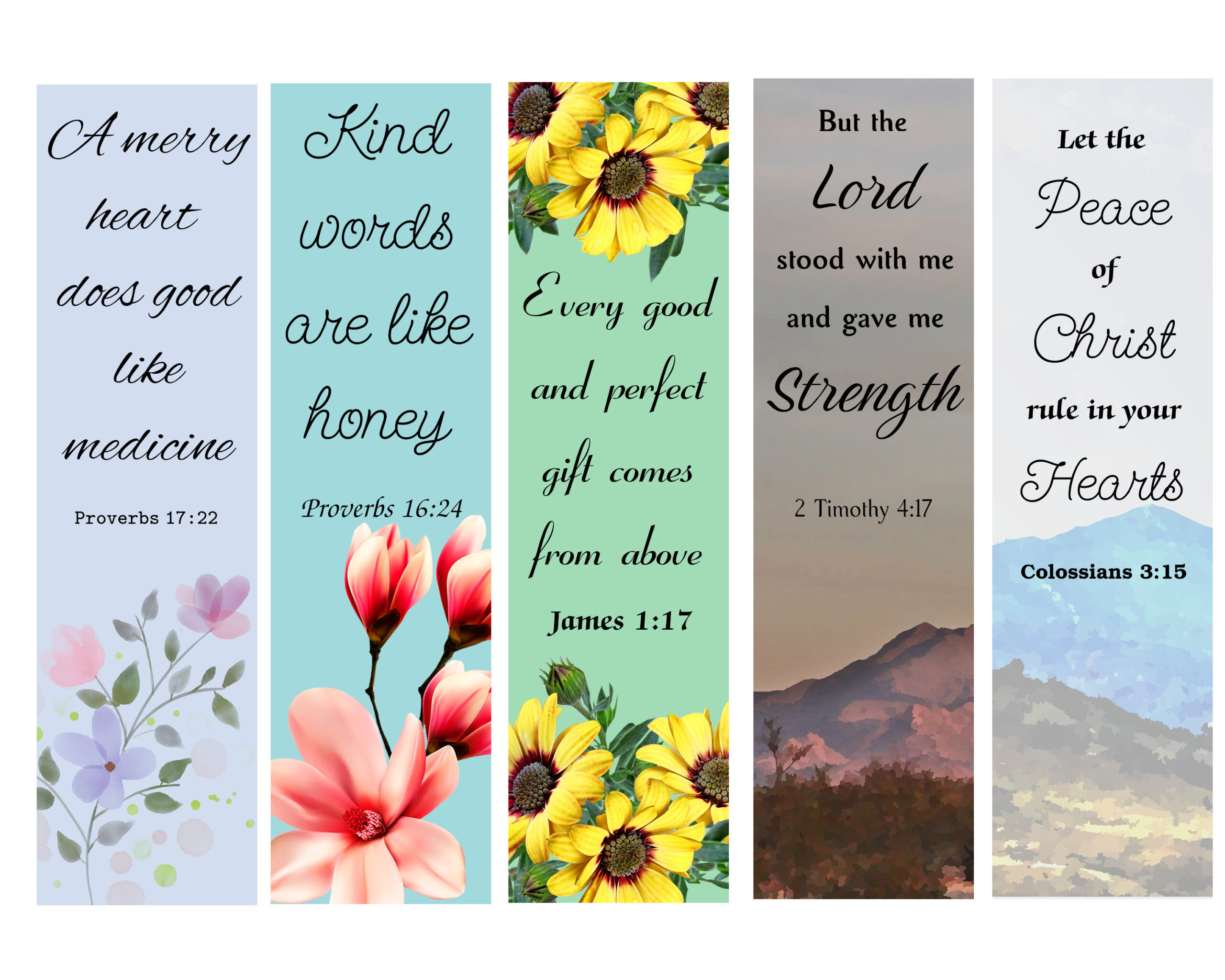 Bible Verse Bookmarks, Printable Bookmarks, Scripture, Bible Markers, throughout Free Printable Bookmarks With Bible Verses