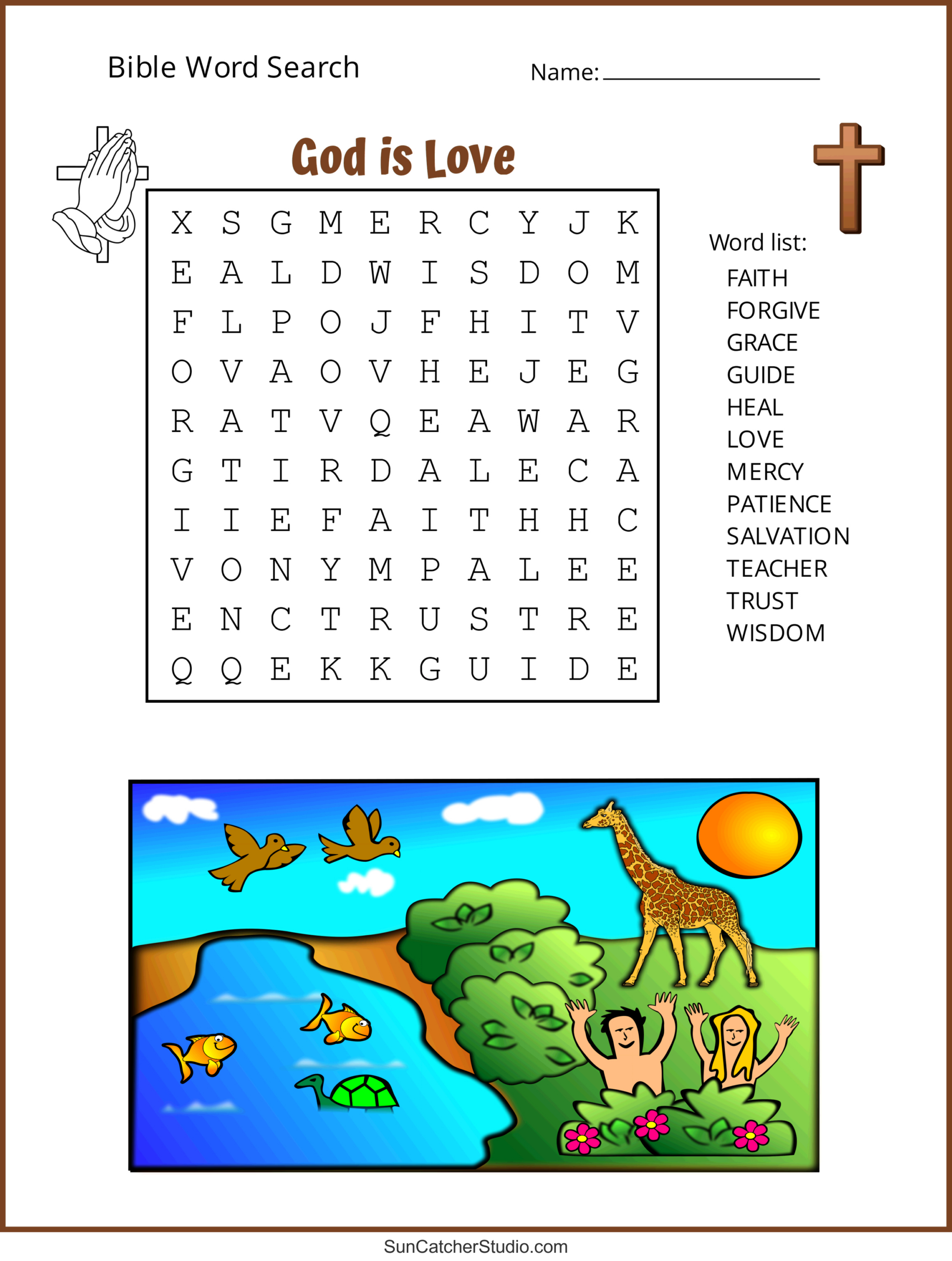 Bible Word Search (Free Printable Christian Puzzles) – Diy intended for Free Printable Bible Games For Youth