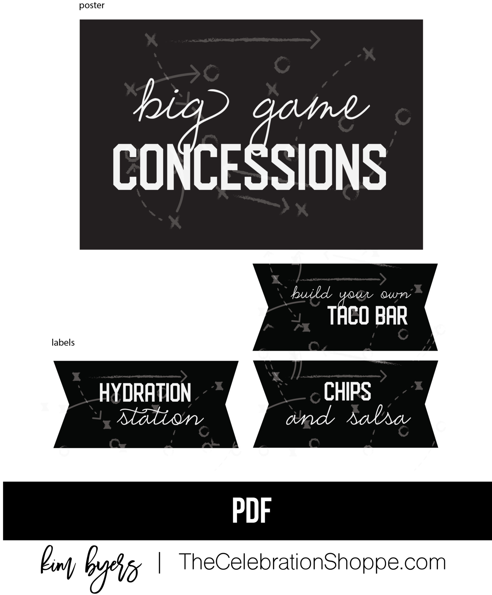 Big Game Concession Stand Setup + Free Printable Decorations - Kim regarding Free Concessions Printable