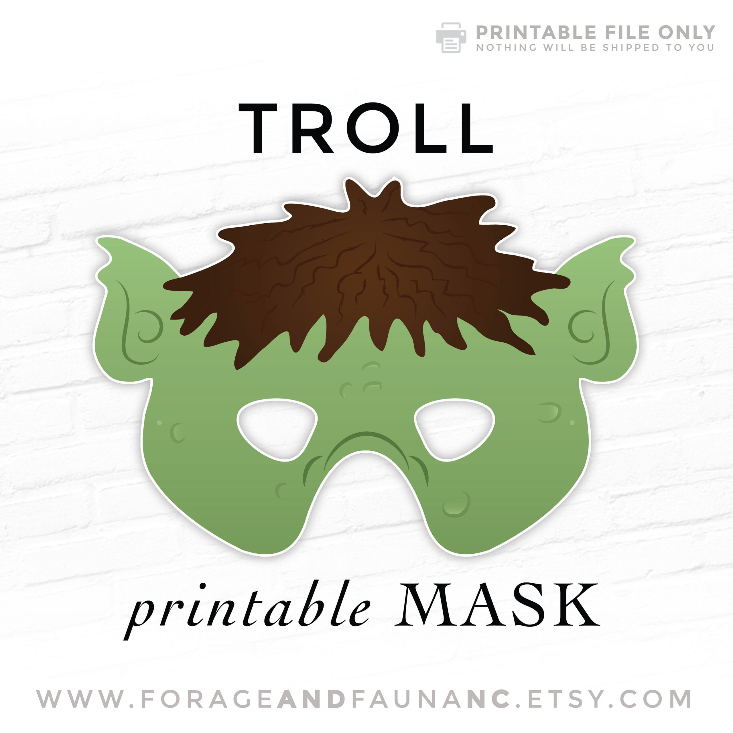 Billy Goat Mask - Etsy New Zealand with Three Billy Goats Gruff Masks Printable Free