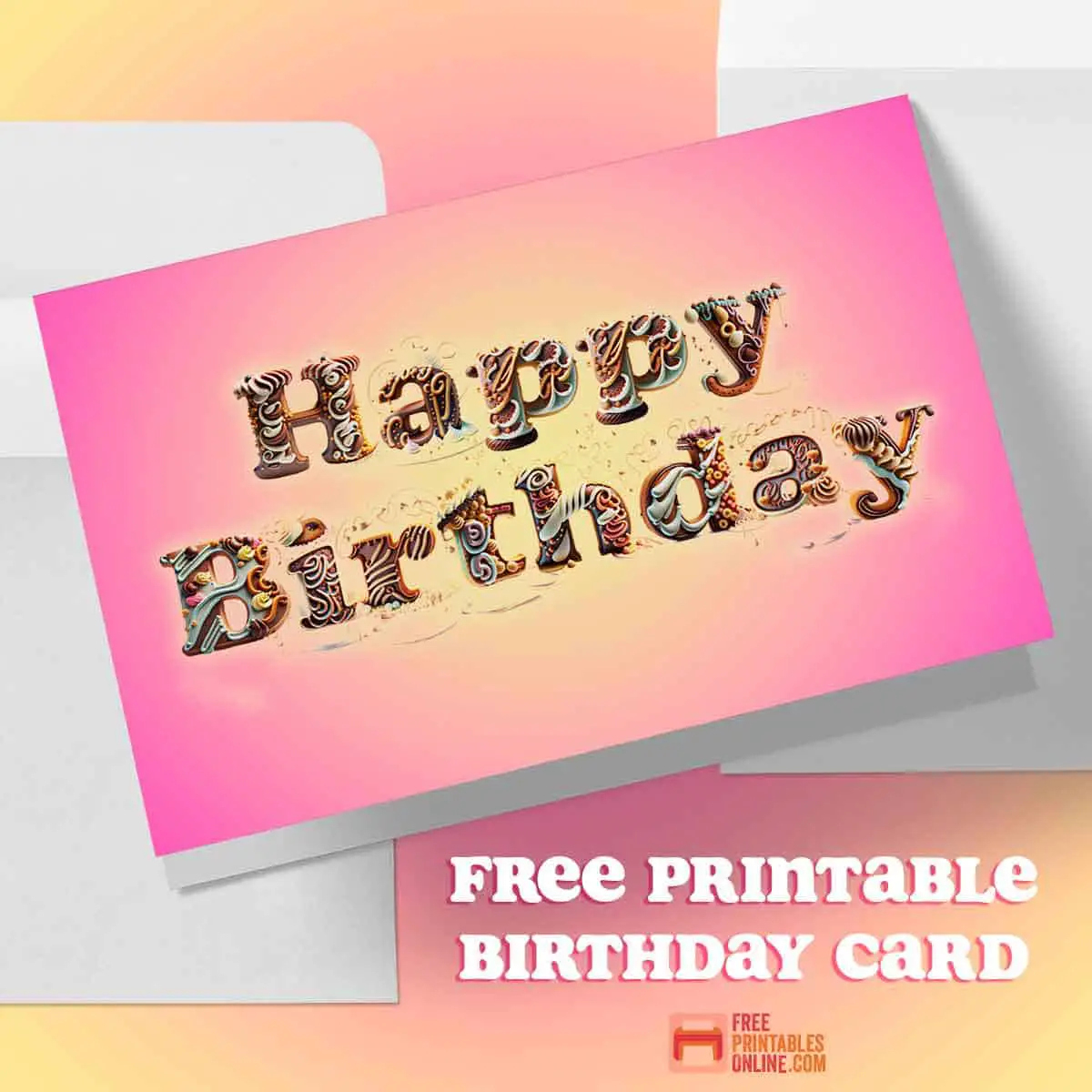 Birthday Cake Happy Birthday Card - Free Printables Online with regard to Free Online Printable Birthday Cards