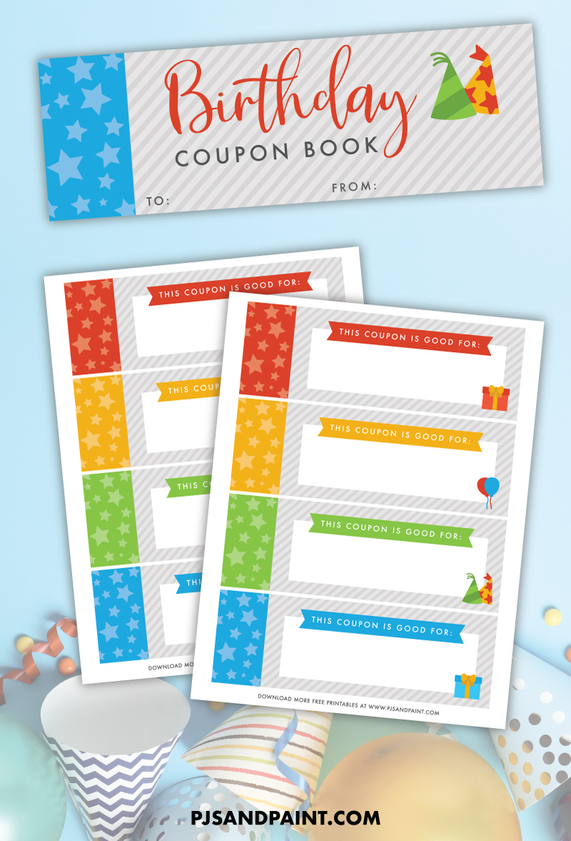 Birthday Coupon Book - Free Printable Gift - Pjs And Paint with regard to Free Printable Homemade Coupon Book