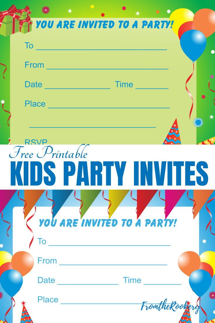 Birthday Party Invitations For Kids | Birthday Party Invitations for Free Printable Birthday Invitations For Kids