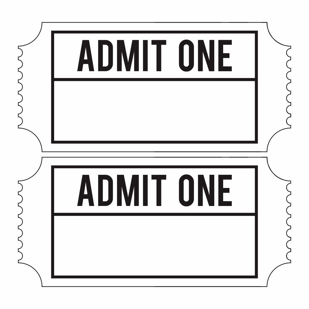 Blank Admission Ticket Template throughout Free Printable Admission Ticket Template