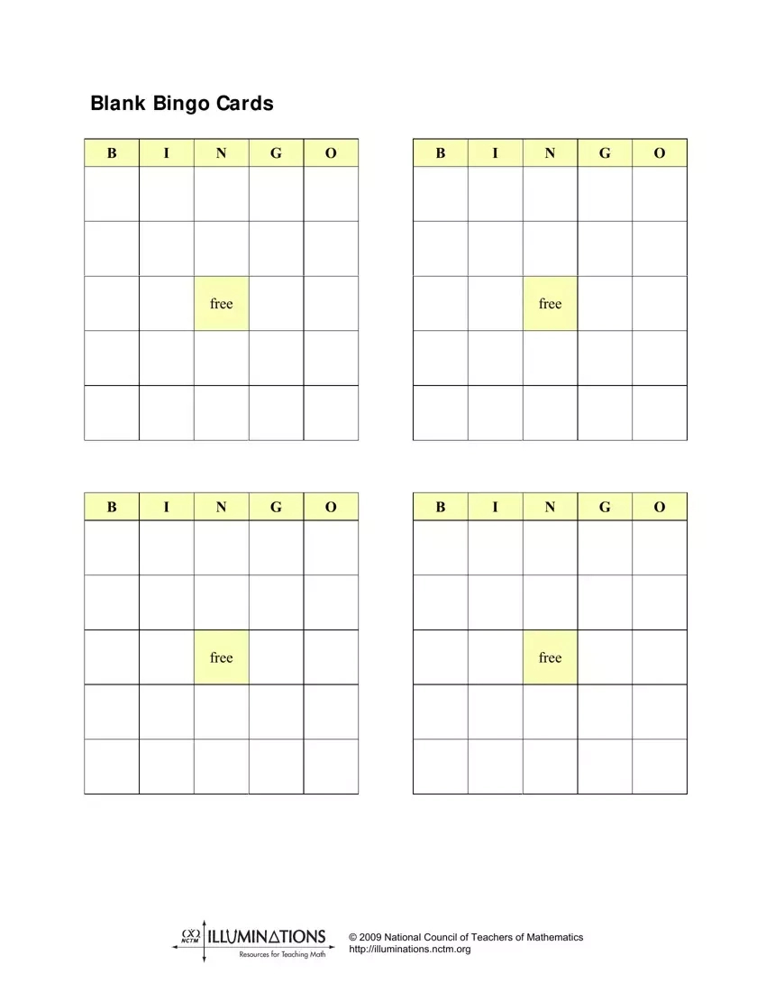 Blank Bingo Cards ≡ Fill Out Printable Pdf Forms Online throughout Free Printable Blank Bingo Cards for Teachers