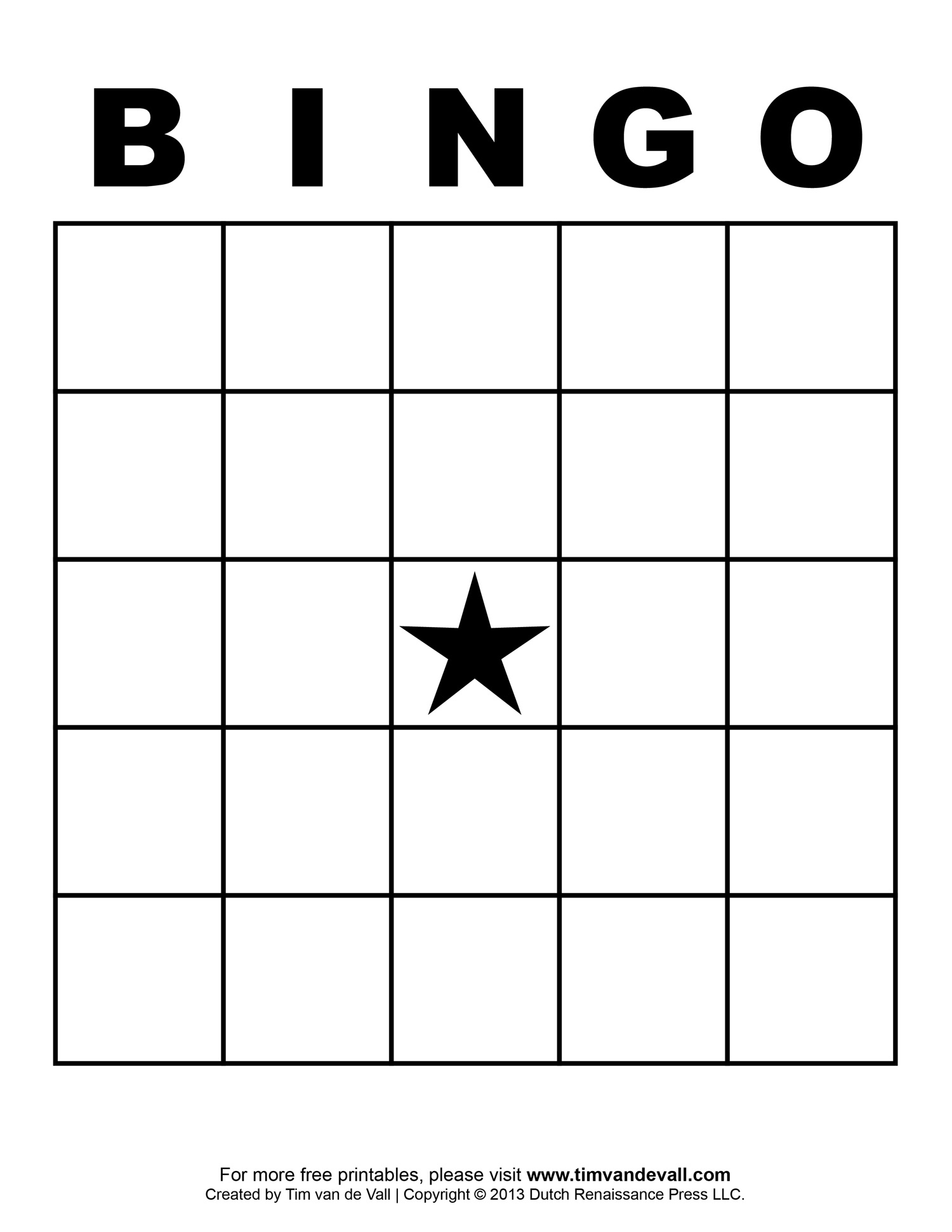 Blank Bingo Template – Tim'S Printables with regard to Free Printable Bingo Maker