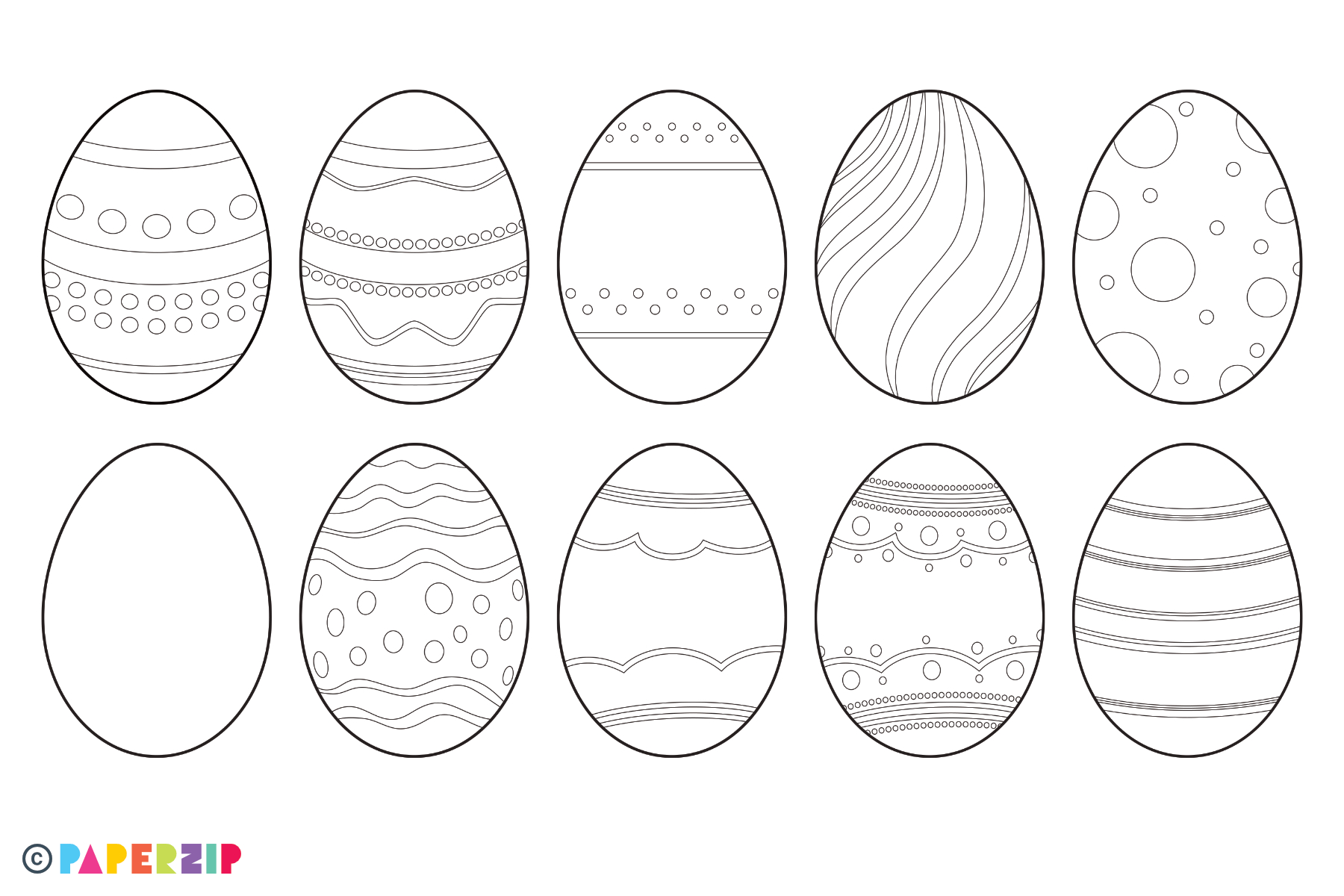 Blank Easter Eggs - Paperzip regarding Easter Egg Template Free Printable