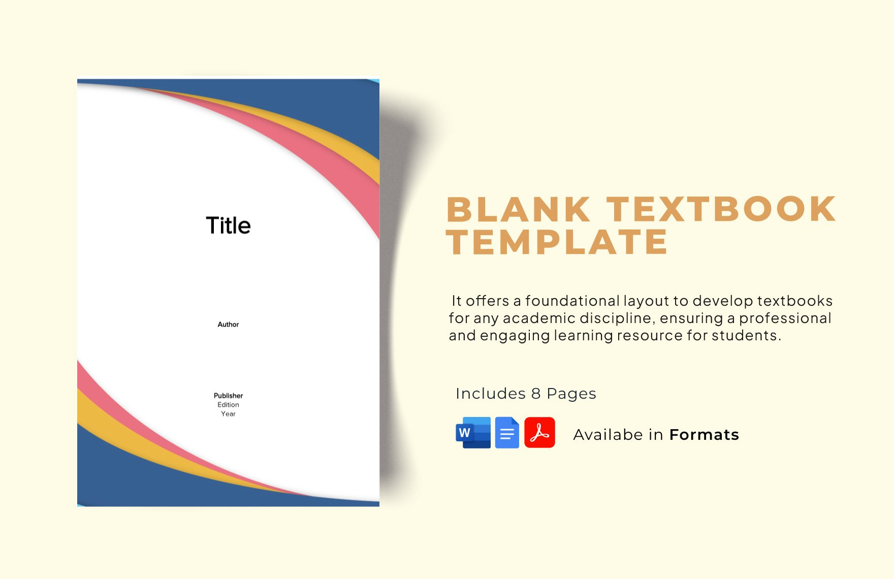 Blank Textbook Template In Word, Pdf, Google Docs - Download within Free Printable Textbooks