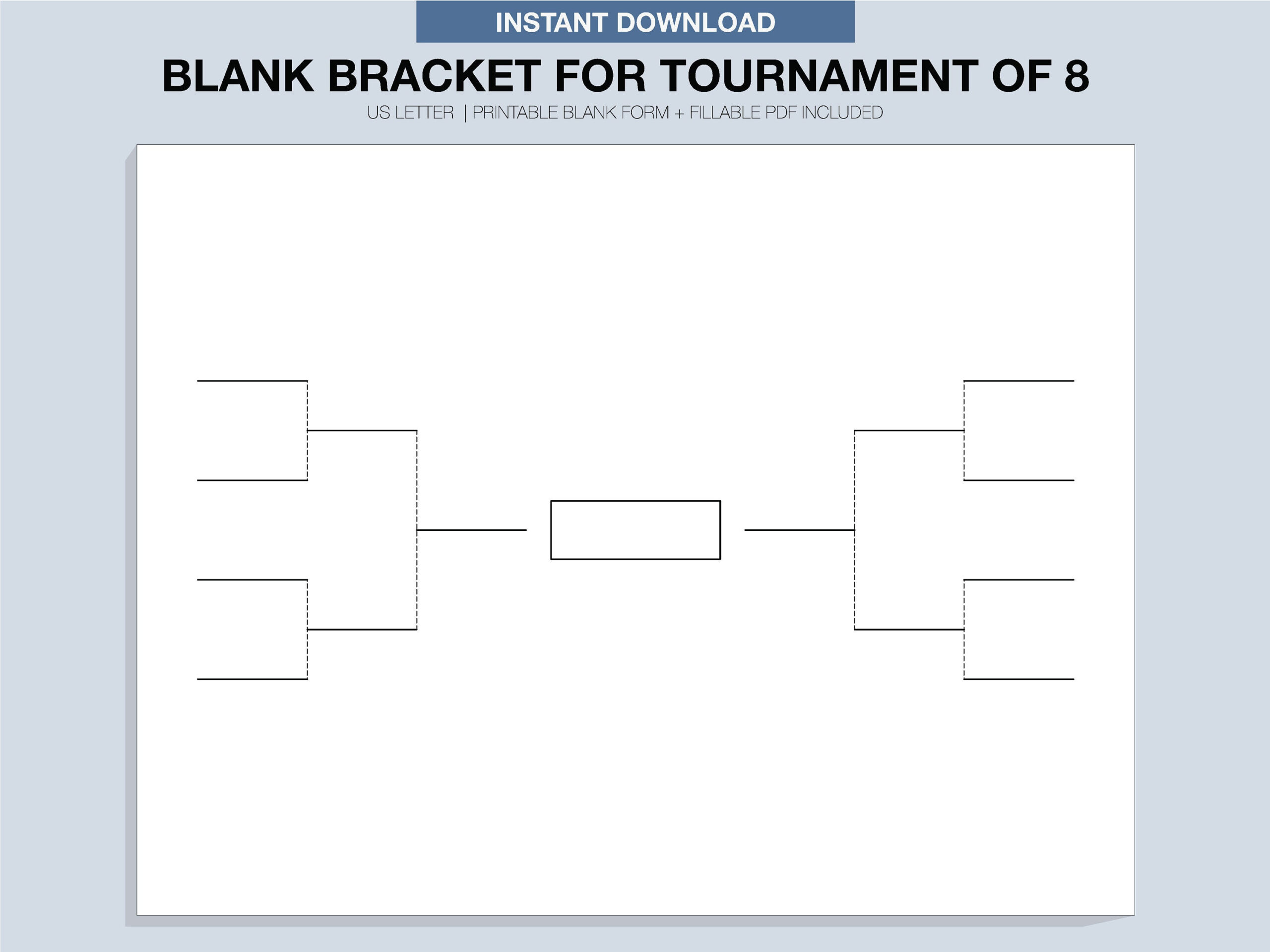 Blank Tournament Bracket, Printable, Fillable Pdf, Single regarding Free Printable Wrestling Brackets