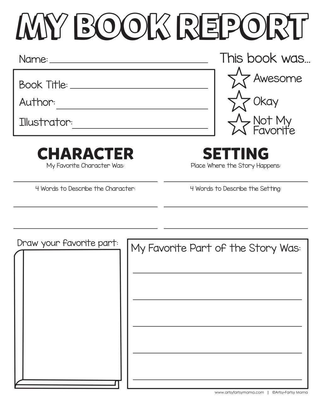 Book Report Template.pdf with Free Printable Book Report Forms For Elementary Students