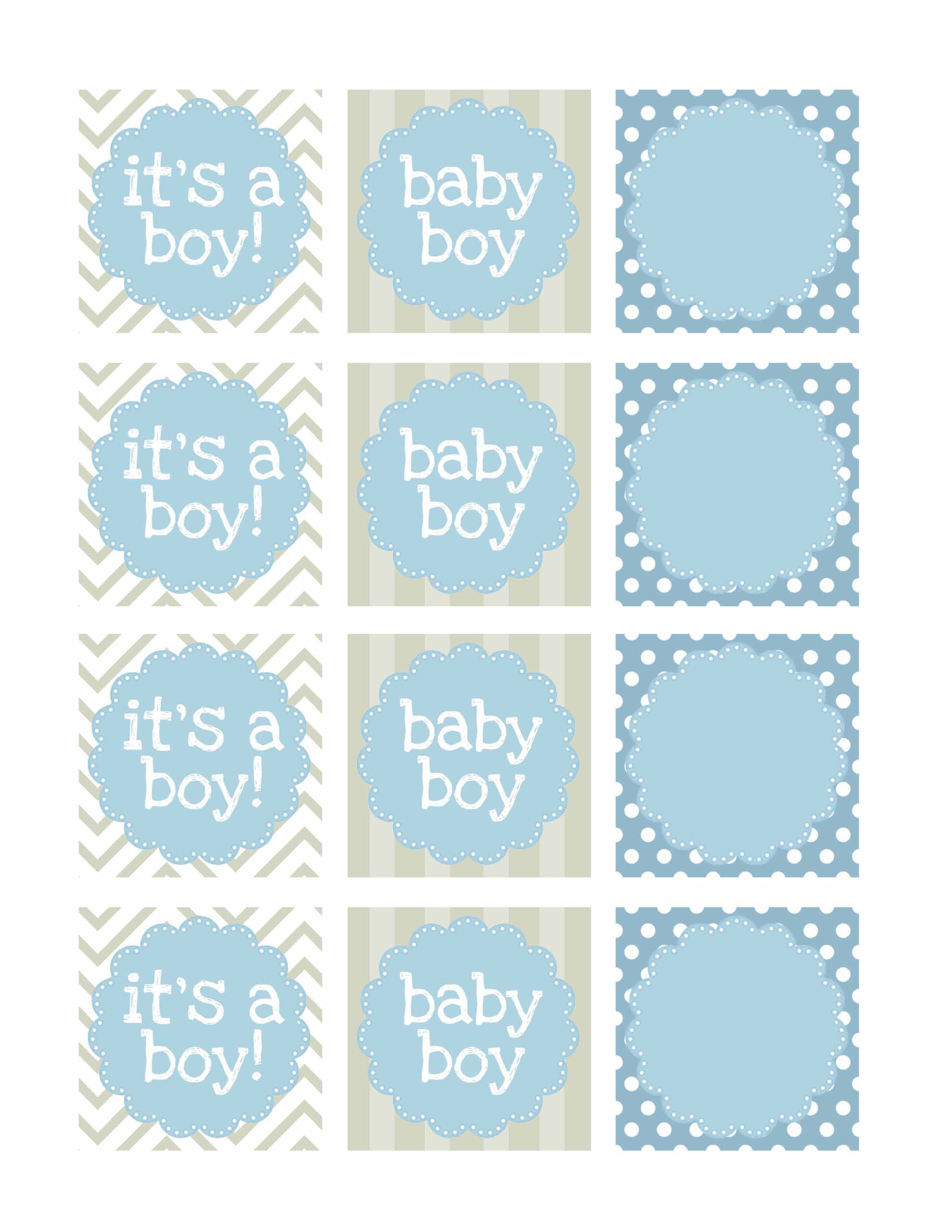 Boy Baby Shower Free Printables | Baby Shower Labels, Baby Shower within Free Printable Baby Shower Decorations For A Boy