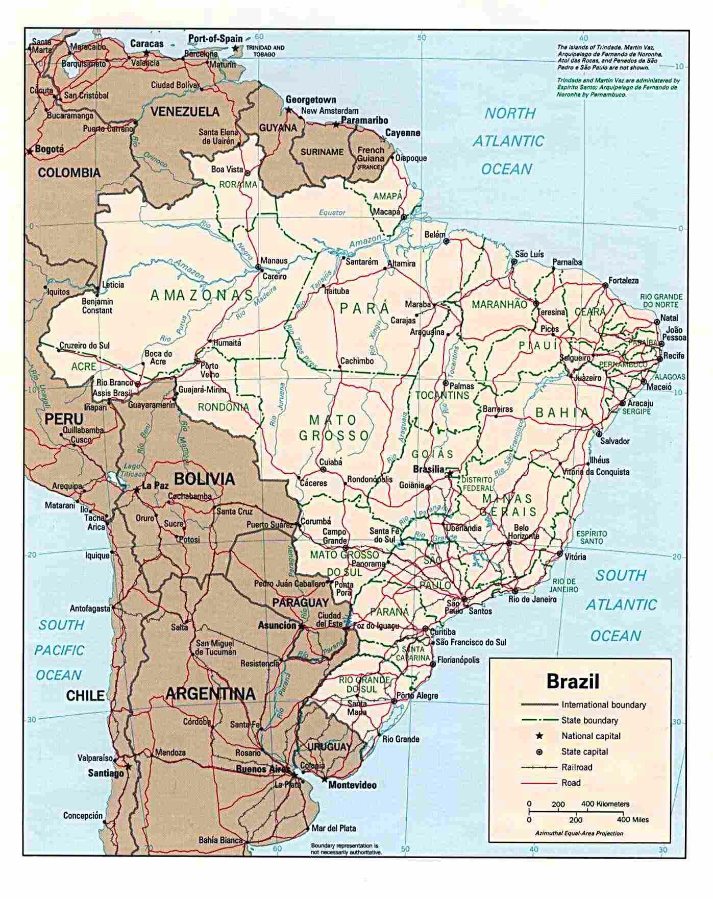 Brazil Maps | Printable Maps Of Brazil For Download with regard to Free Printable Map of Brazil